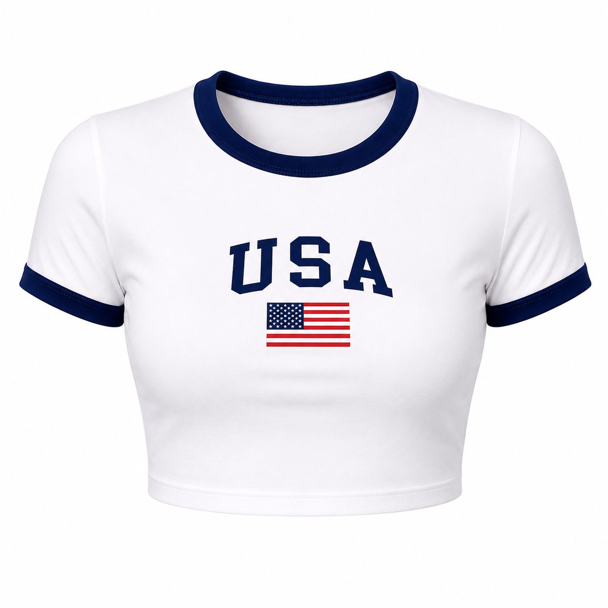 USA football crop top for women