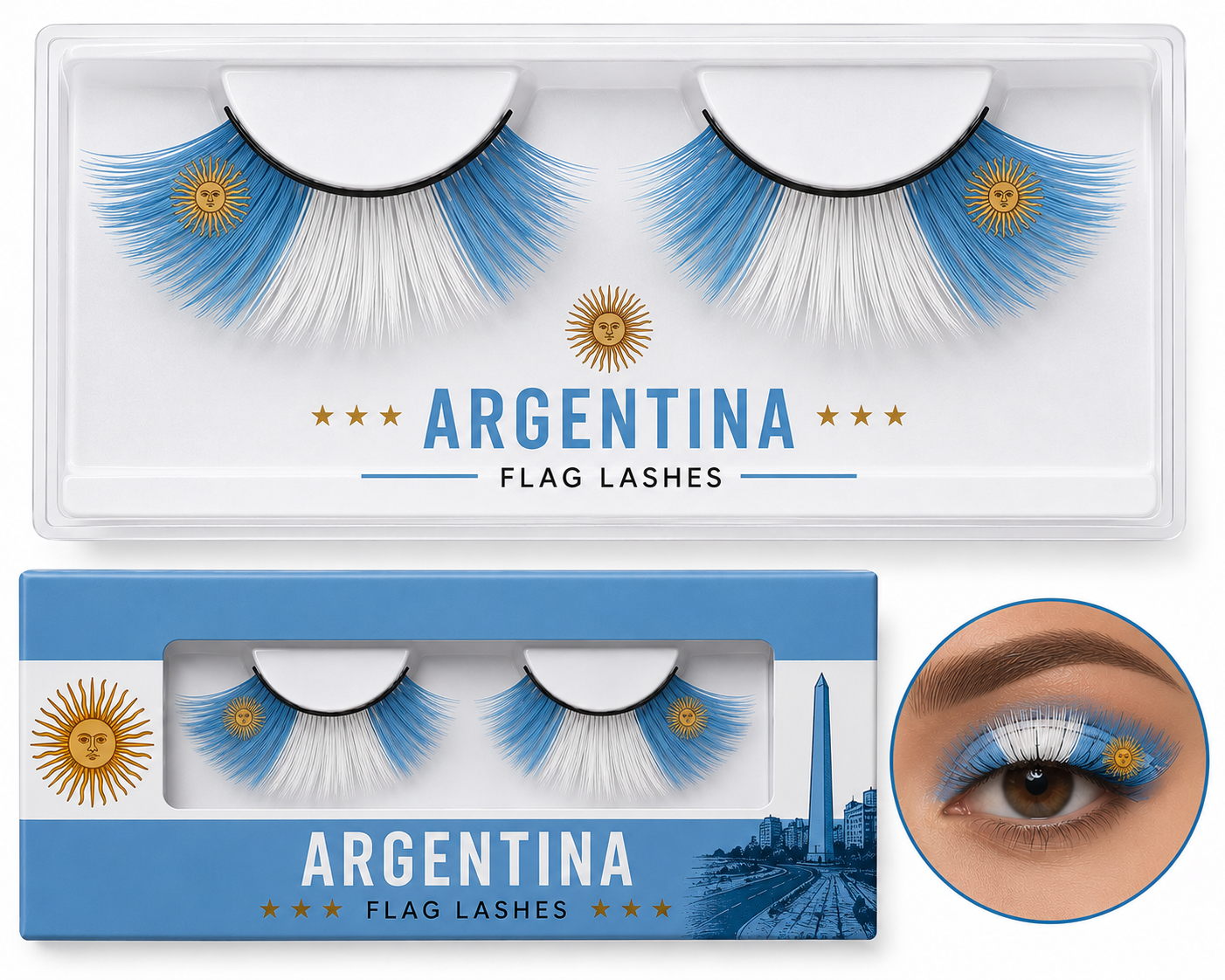argentina flag lashes