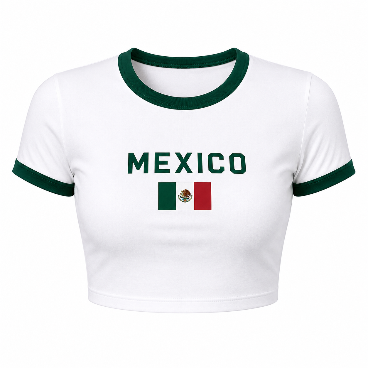 mexico football crop top for women