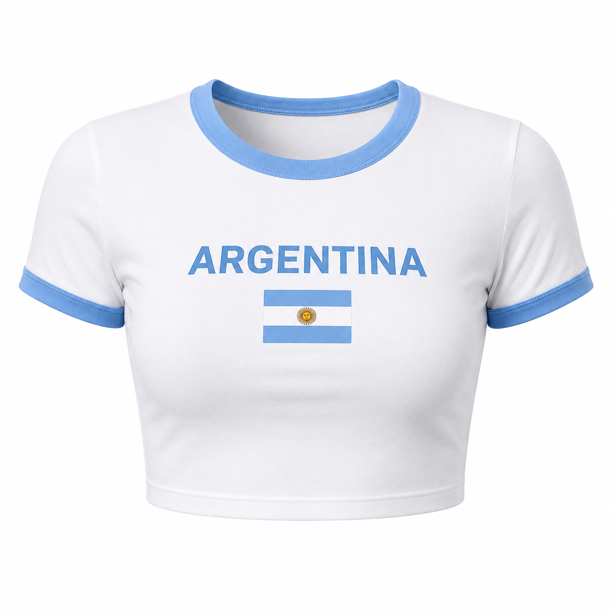 Argentine football crop top for women