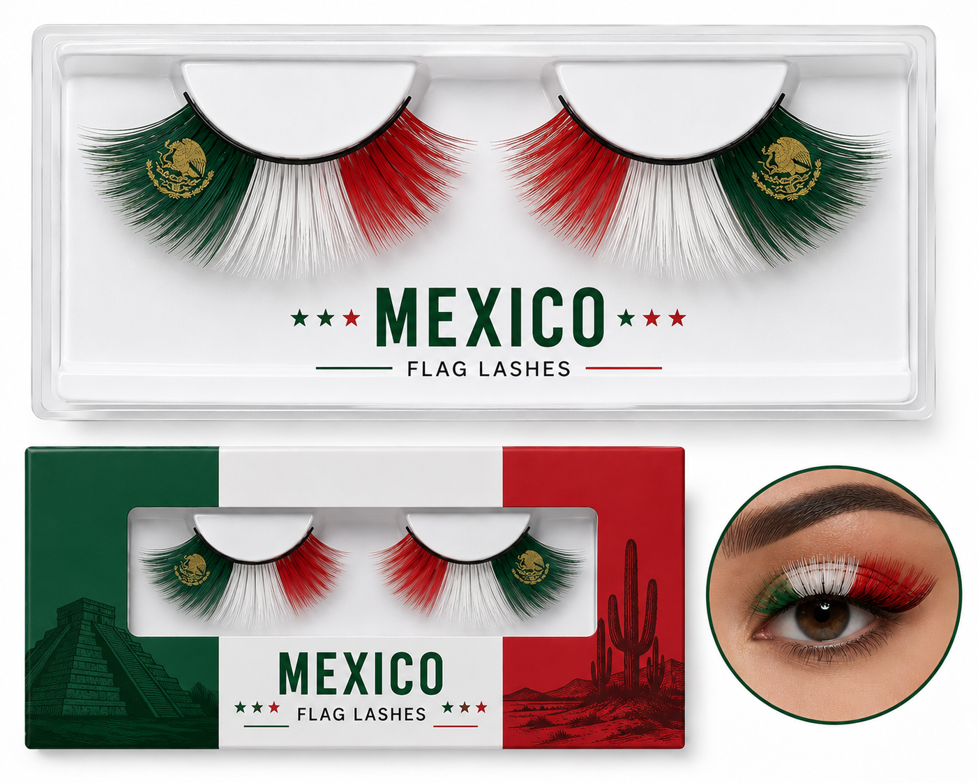 Mexico flag lashes