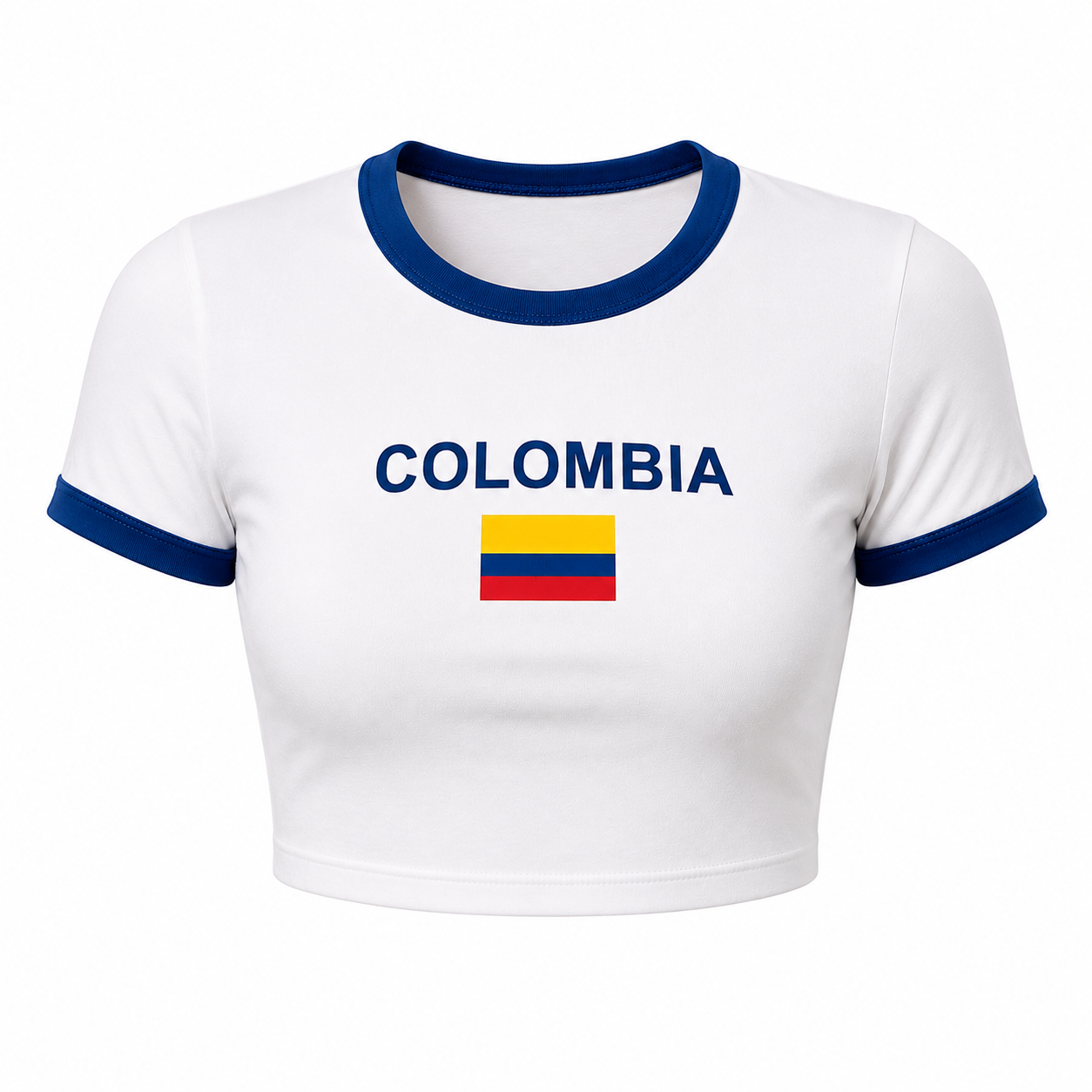 colombia football crop top for women